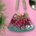Refashioned Sequin Bag - Ice Cream Ombre