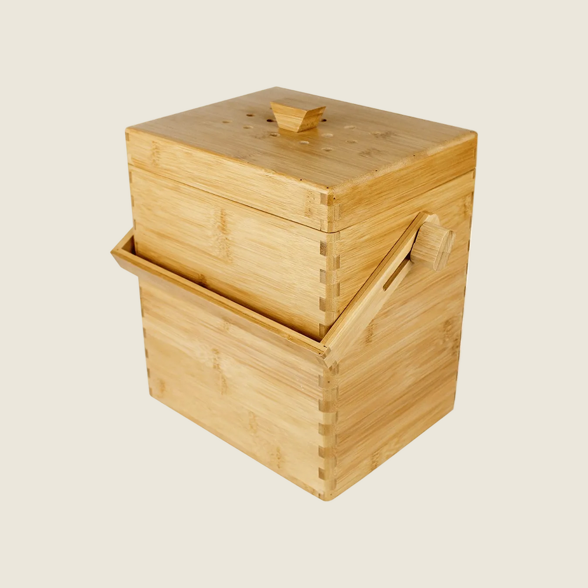 Bamboo food waste bin - Peartrees sustainable shop