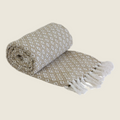 Taupe throw blanket - Peartrees sustainable shop