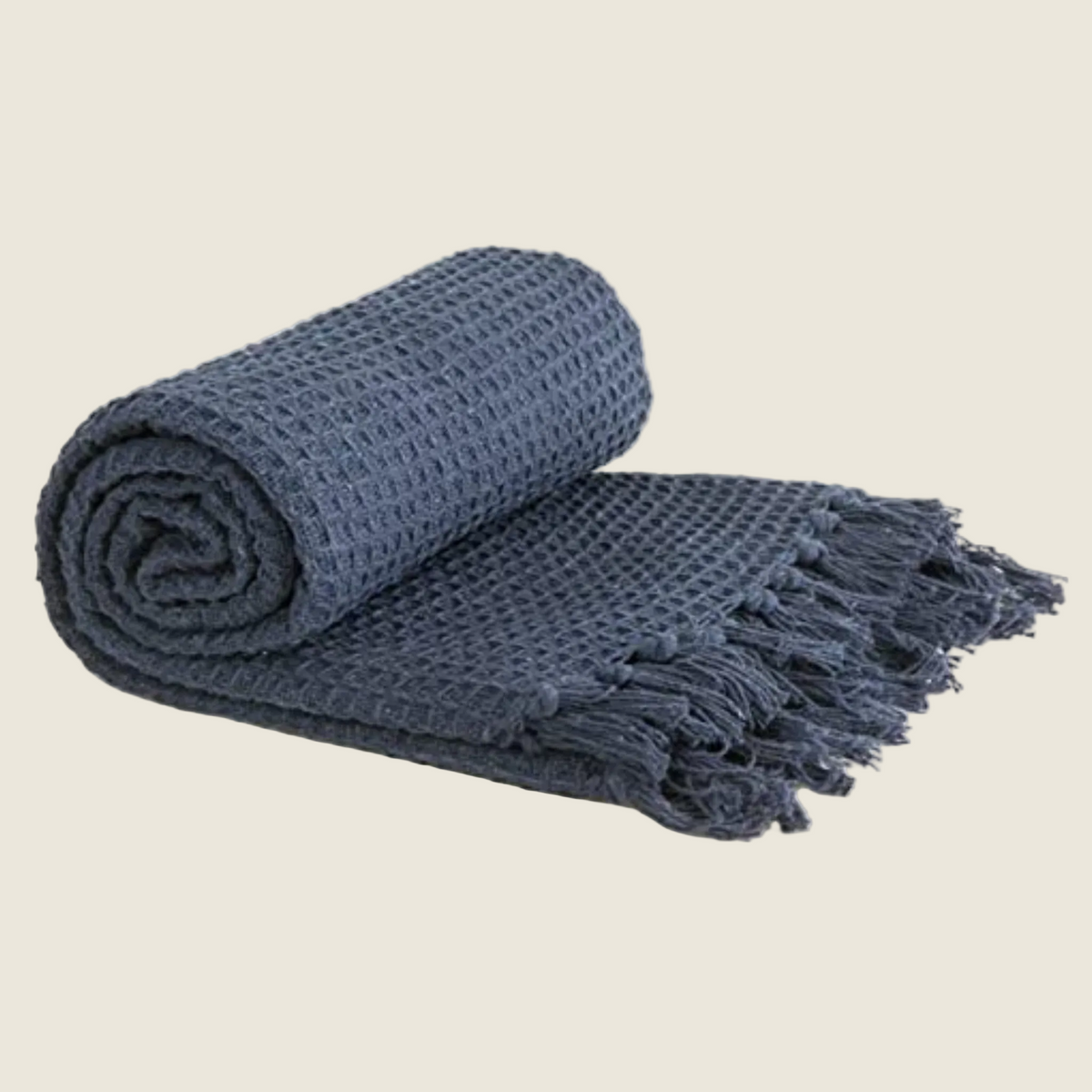 Cotton recycled throw blanket - Peartrees sustainable shop