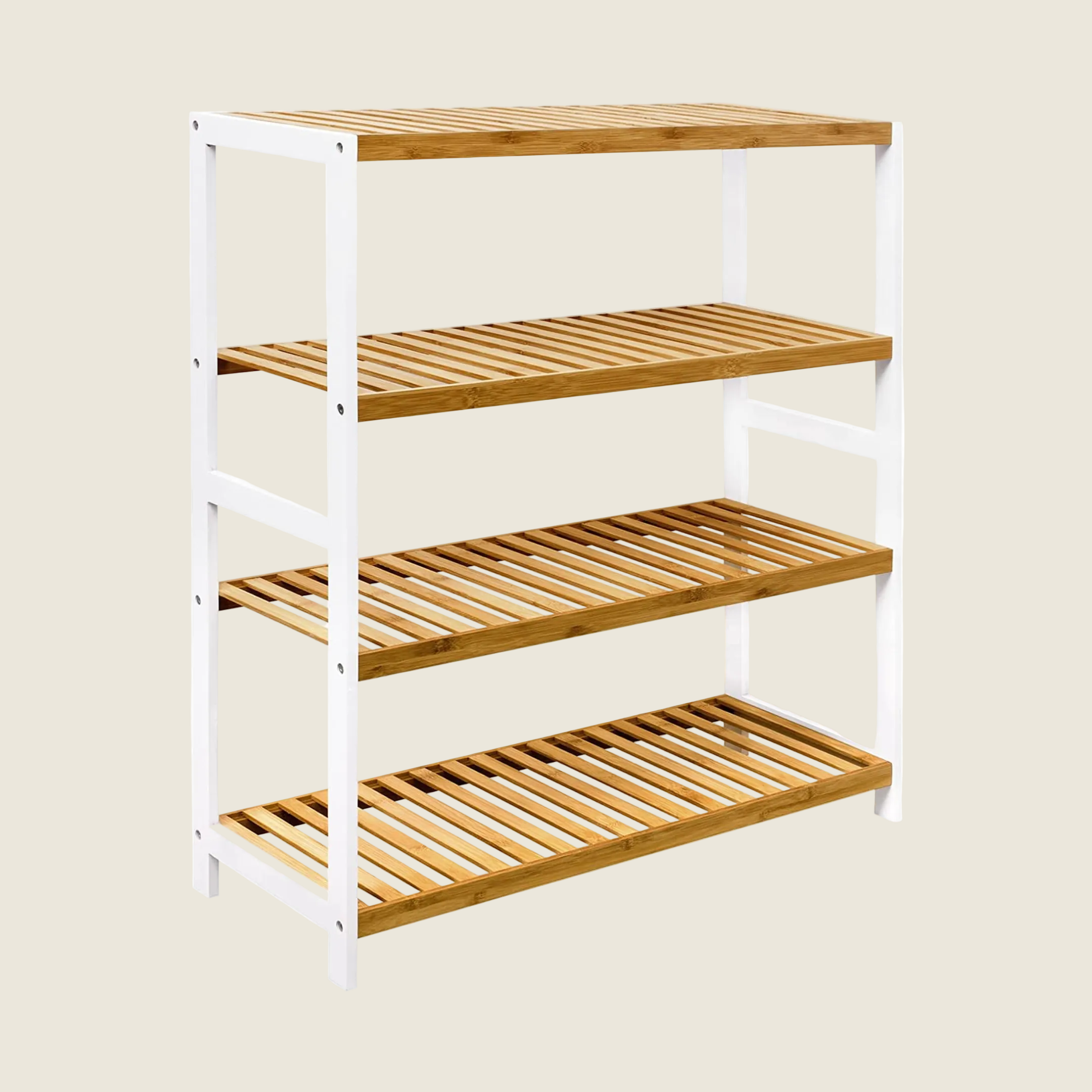 Natural bamboo shoe rack - Peartrees sustainable shop